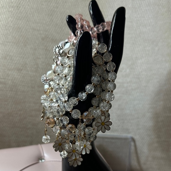 Elegant Beaded Bracelets with Charms Set of (12) - Picture 3 of 8